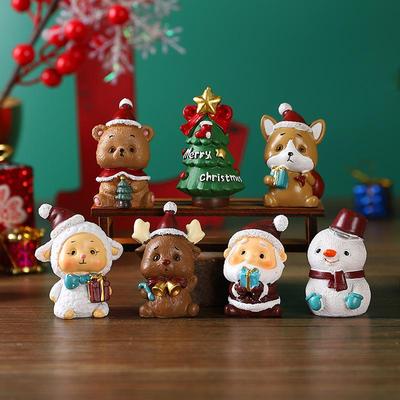 Mini-Weihnachtsschmuck: Niedliche Harzdekorationen für Kinder, kleine Geschenke und Tischbäume