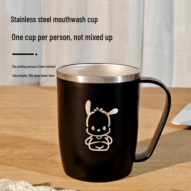 YIXI Stainless Steel Handle Mouthwash Cup Set