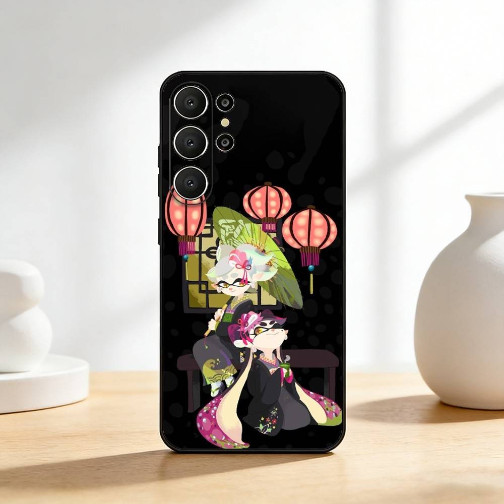 S-Splatoon 3 Game Phone Case For Samsung S26,S25,S24,S21,S22,S23,S30,Ultra,S20,FE,Lite,10,9,Black Cover
