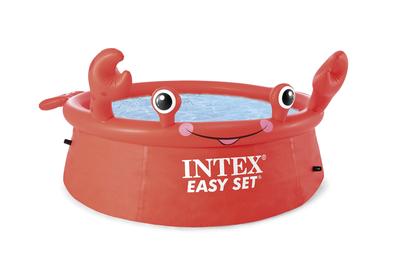INTEX Happy Club Easy Set Pool, Large, 183 X 38 Cm, Red, 26100 [Official Japanese Product]