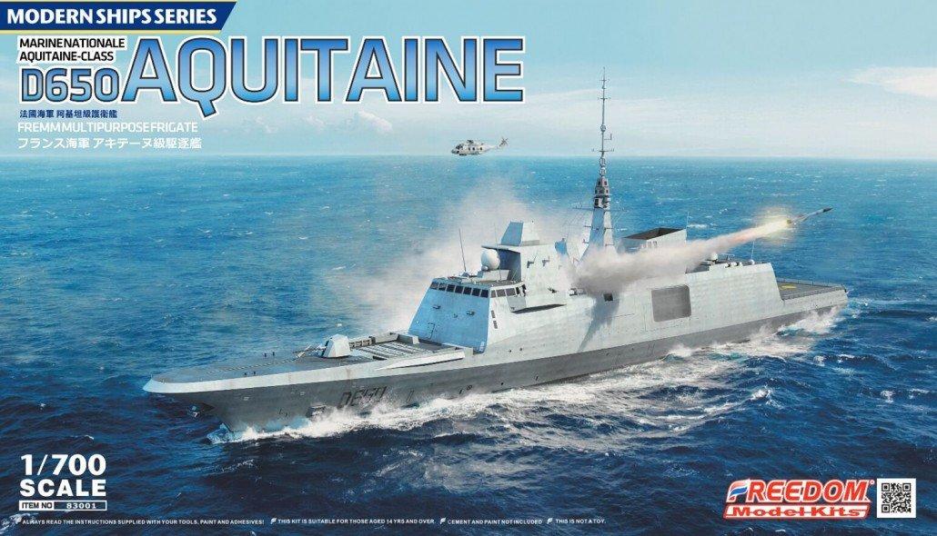 

Freedom Model Kit French Navy D650 Aquitaine Destroyer Plastic Model FRE83001 1/700