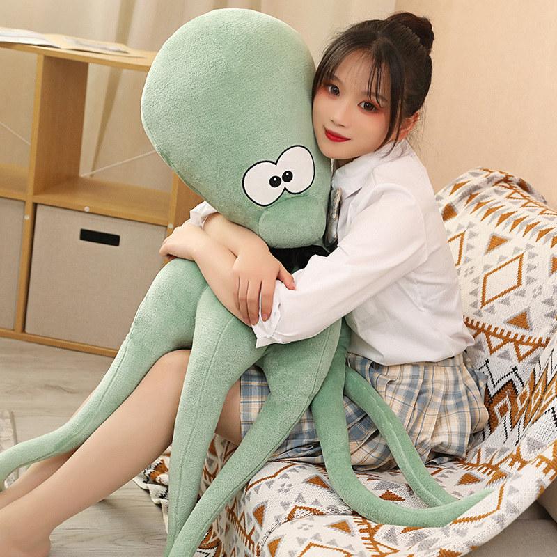 Niedlicher Simulations-Oktopus Plüschtier Weiches Tierkissen Cartoon-Puppe Kindergeschenk Heimdekoration