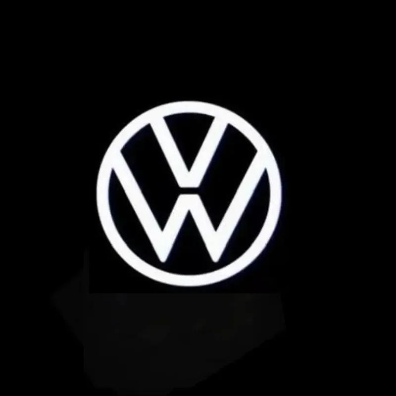 T322026 Hot VOLKSWAGEN LED Car Door Logo Projector Light Accessories for VW R Golf 5 6 7 GTI GTD GTE Touareg CC Passat B6 B7 B8 B9