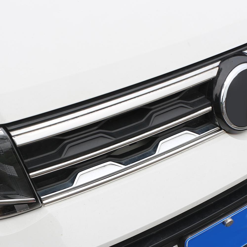 For Volkswagen VW T-cross Tcross 2018-2022 2023 Front Grille Racing Grill Strip Molding Trim Exterior Accessories Car Styling