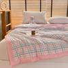 Japanese Style Quilt for Summer Checkered Summer Bedspread for Beds Single/Queen/King Striped Summer Comforter and Blankets Bed