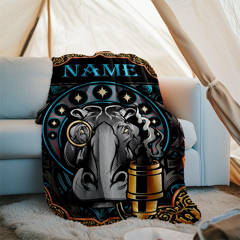 Personalized Custom Name Blanket - Dungeons & Dragons Print Design,Blanket for Sofa,Bed,Travel,Camping - Soft and Warm, Great Gift