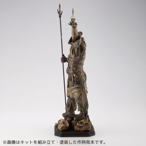 Kaiyodo Art PLA Four Heavenly Kings Statue, Tamonten, Approximately 160mm Tall, Non-Scale, Unpainted, Unassembled Plastic Model Kit AP009