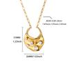 Stainless Steel Zircon Imitation Pearl Necklaces For Women Gold Color Geometric Pendant Necklace Wedding Birthday Luxury Jewelry