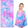 Microfiber Beach Towel Sand Free Travel Pool Towel for Adults Mermaid Beach Blanket Thin Quick Dry Super Absorbent Oversized Large Lightweight Towels