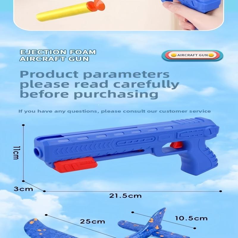 Internet celebrity explosion ejection foam plane handheld launch gunner throwing children flying outdoor sports toys