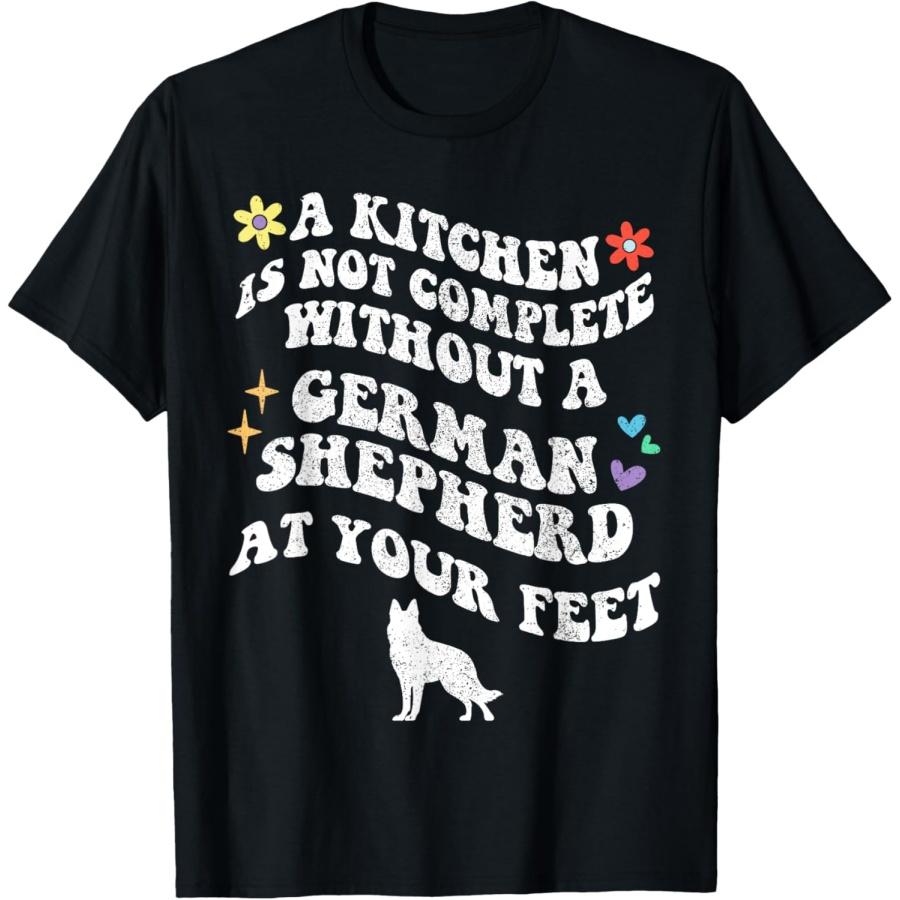 

Groovy No Kitchen is Complete Without A German Shepherd Dog T-Shirt XXXXXL чорний