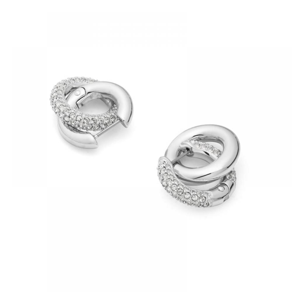 Swarovski 5671807 Dextera Interlocking Loop Hoop Earrings