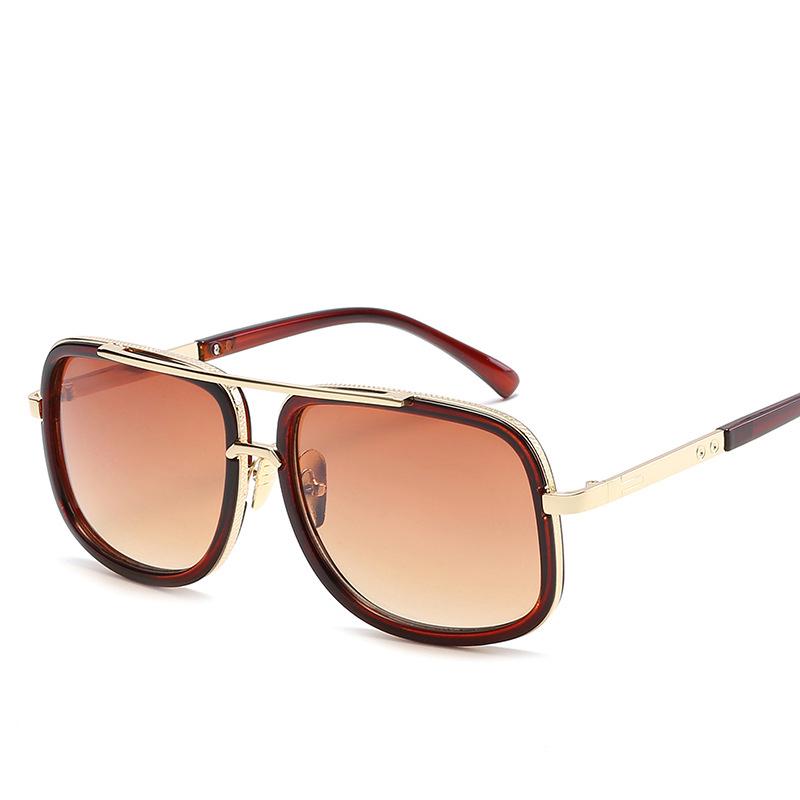 

Vintage Retro Womens Mens Square Frame Sunglasses Shades Outdoor Eyewear #4 Coffee