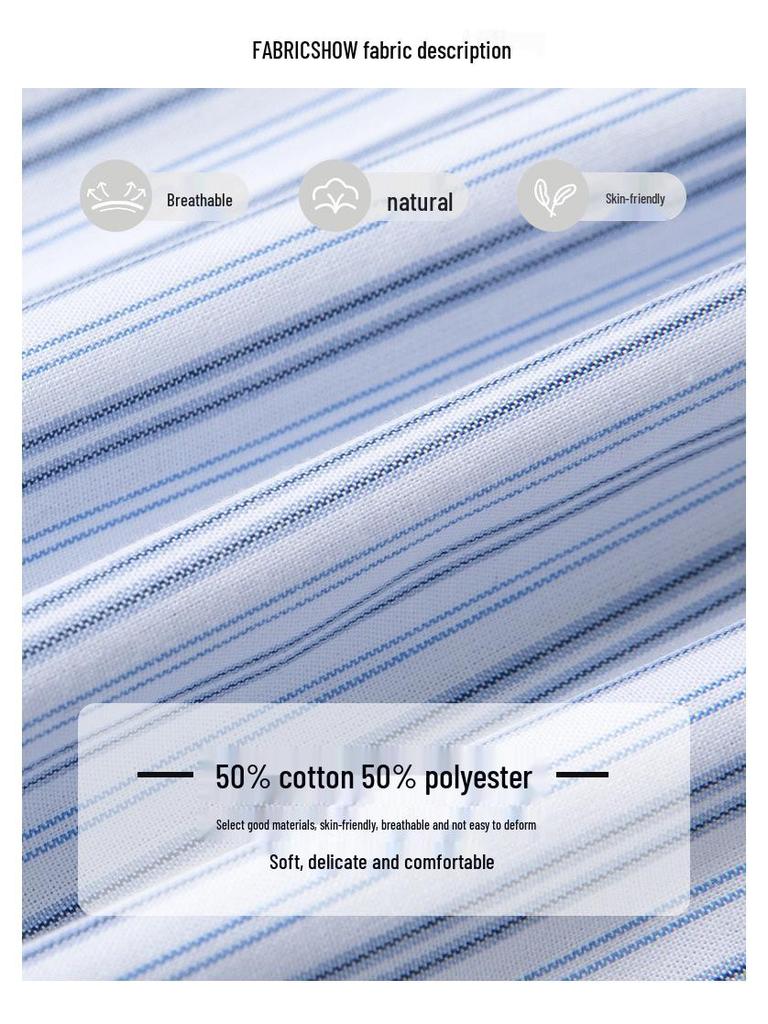 FULONGZAI 2025 Spring Parent-Child Vertical Stripe Shirt for Boys and Girls