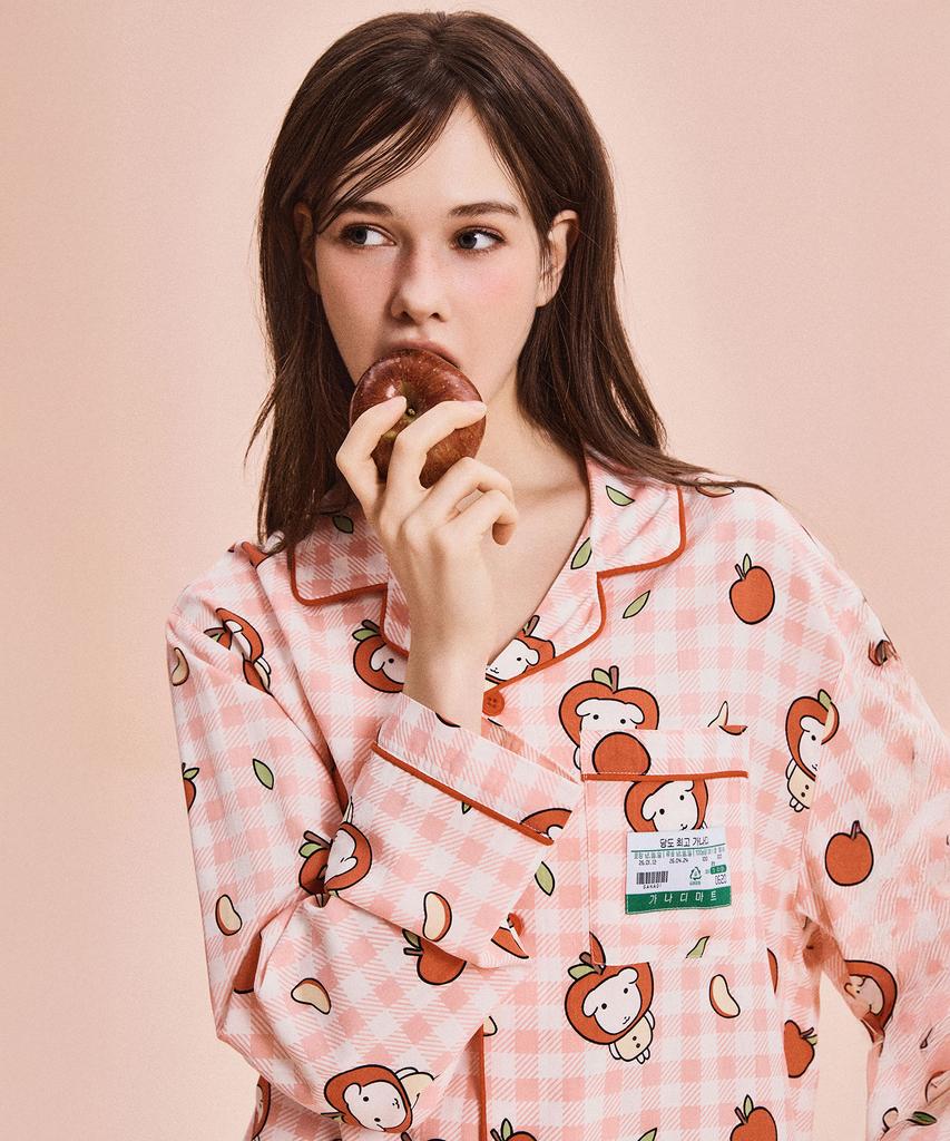 Seupao [Ganadi] Sweetness-Focused Ganadi Long Sleeve Pajamas (Red)_Spppg23U05