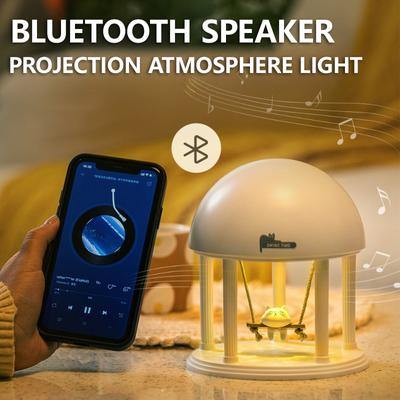 Projecteur Rêveur Veilleuse Ambiante Haut-Parleur Bluetooth Sans Fil Chat Balançoire Aigu Boîte à Musique Lampe Ambiante