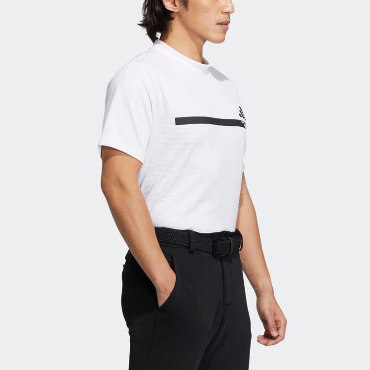 Adidas Logo Solid Color Short Sleeve Shirt Men Shirts White HS8996