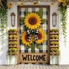 Four-Sided Stretchy Door Cover - Sunflower & Rose Pattern