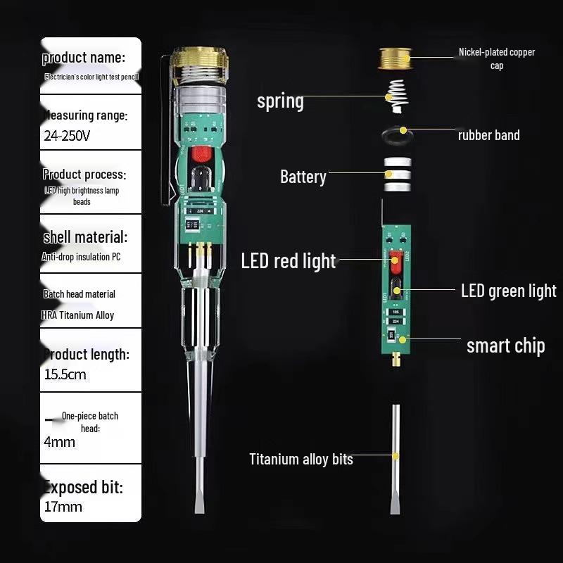 Electrician’s High-Brightness Induction Test Pen for Broken Wires, Zero Fire, and Continuity Testing.