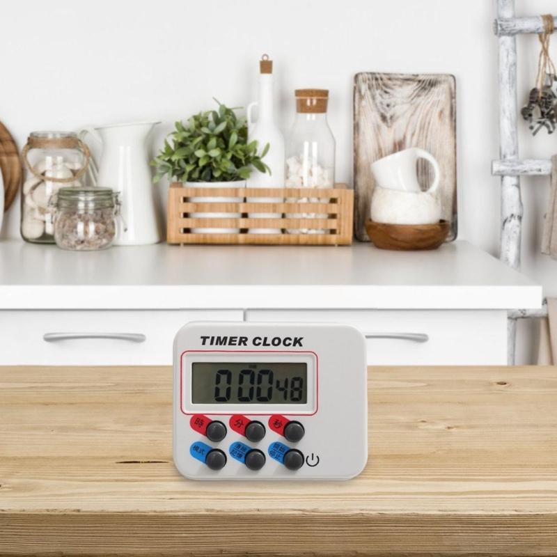 Plastic Count Down Timer For Home Baking Plastic Body Digital Kitchen Timer With Magnetic Backing Accurate Clock