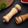 6 Inch Manual pepper grinder wood acrylic ceramic core pepper seasoning grinding bottle