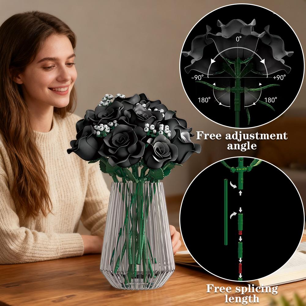High-Quality Realistic High-Quality Star High-Quality Rose High-Quality Building High-Quality Block High-Quality Bouquet, High-Quality Valentine'S