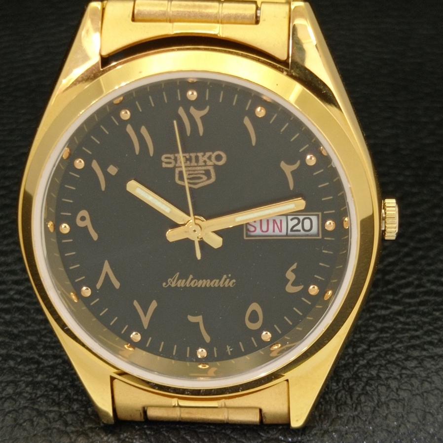 RENOVOVANÉ AUTOMATICKÉ HODINKY SEIKO 5 JAPAN 6309A PÁNSKÉ ARABICKÉ ČERNÉ HODINKY A427207-2