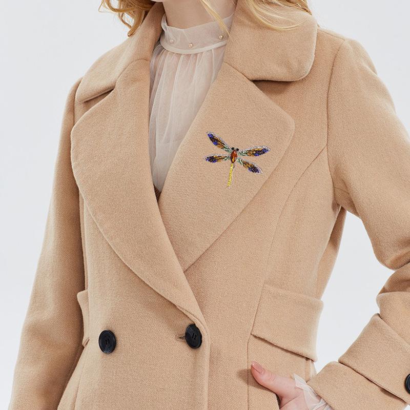 Wind Full Diamond Alloy Dragonfly Brooch, Temperament Versatile Clothing Accessories