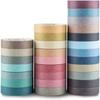 Yubbaex Natural Color Washi Masking Tape 28 Decorative DIY Bullet Multicolor Set, Rolls, Tape, Crafts, Journal, Planner, Scrapbook, Wrapping,