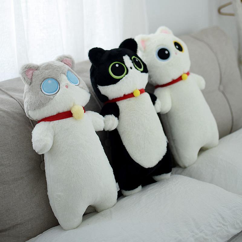 65cm Lovely Stuffed Plush Long Cat Dog Animals Toys Throw Pillow Soft Sleeping Puppy Cushion Nap DollsToy Home Decor Gift