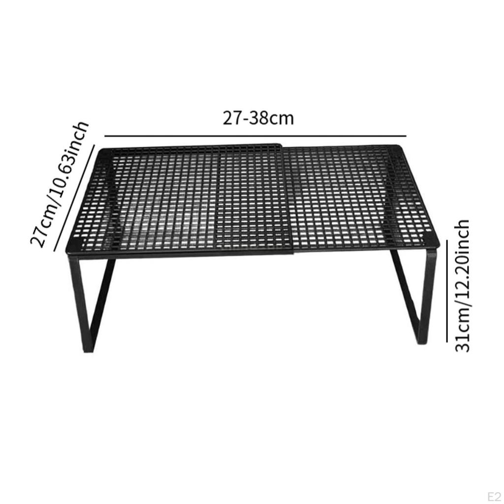 Nastavitelná rozšiřitelná police do spíže, úsporný skříňkový prostor, stohovatelný organizér, kancelářský šálek