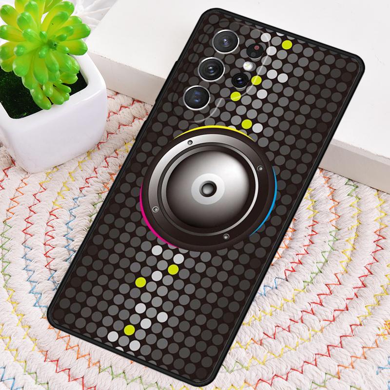 

Massive Music Speakers Silicone Phone Case For Samsung Galaxy note 10 pro S26 S25 S24 S23 S22 S21 Plus S25Ultra Capa Cover Galaxy S23 Ultra