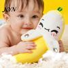 Music Melody Plush Interactive Toy for Kids, Banana Fruit Induction Toy, Musical Carrot Stuffed Animal Sensory Animal, Dual Mode Rhythm Game,