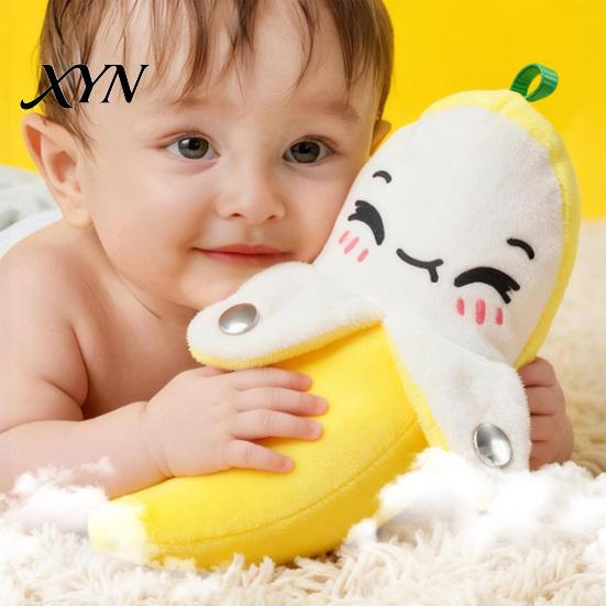 Music Melody Plush Interactive Toy for Kids, Banana Fruit Induction Toy, Musical Carrot Stuffed Animal Sensory Animal, Dual Mode Rhythm Game,