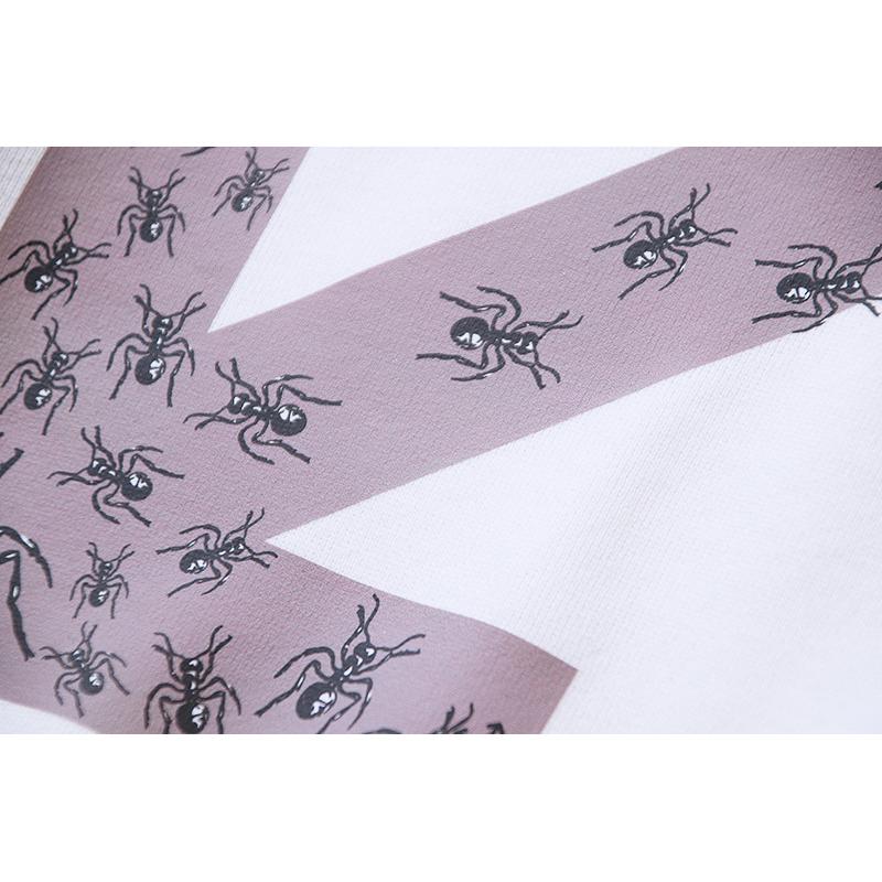 1227 Off-White 2025 Podzim/Zima Nová mikina s kapucí se vzorem OW Ant Arrow pro muže a ženy