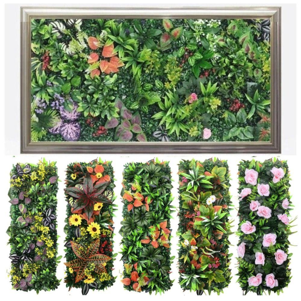 Flower Artificial Eucalyptus Carpet UV Protection Simulation Maple Plant Sheet  Home Garden Fence