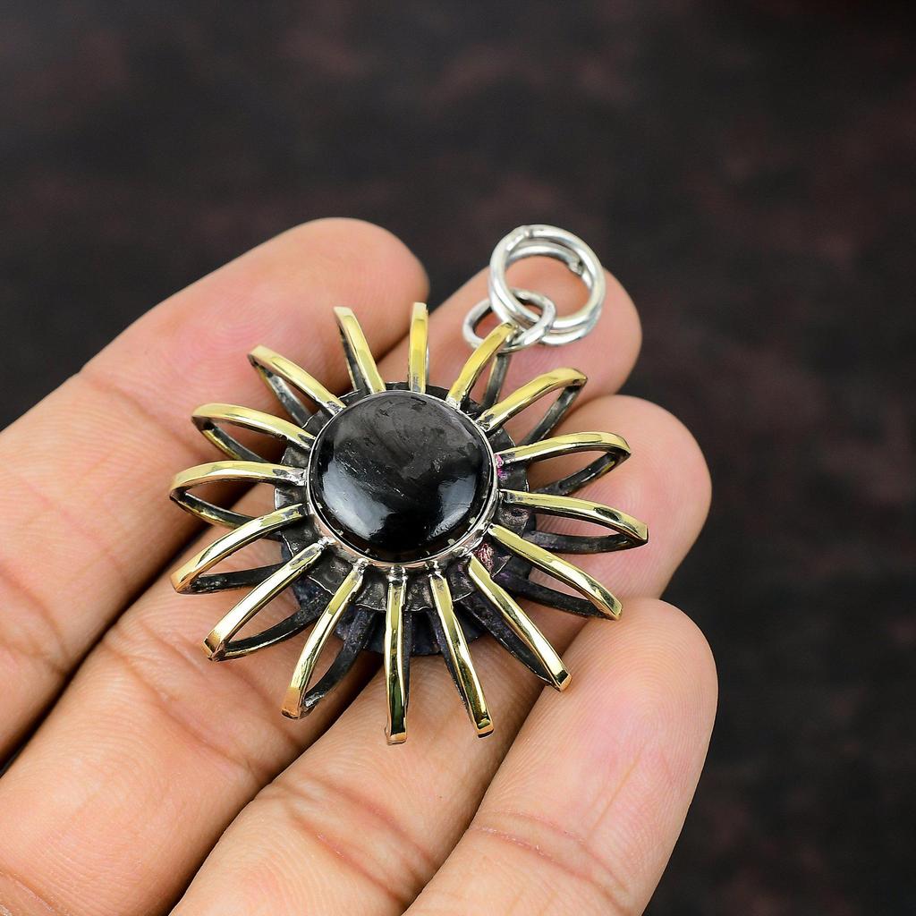 Hypersthene pandantiv cușcă bijuterii pandantiv din argint 925 bijuterii lucrate manual Pandantiv placat cu aur de 18k bijuterii delicate cu pietre prețioase cadou pentru femei