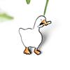 Naughty Goose Enamel Brooch, Cartoon Animal Shaped Badge, Bag Lapel Accessory, Creative Jewelry Gift