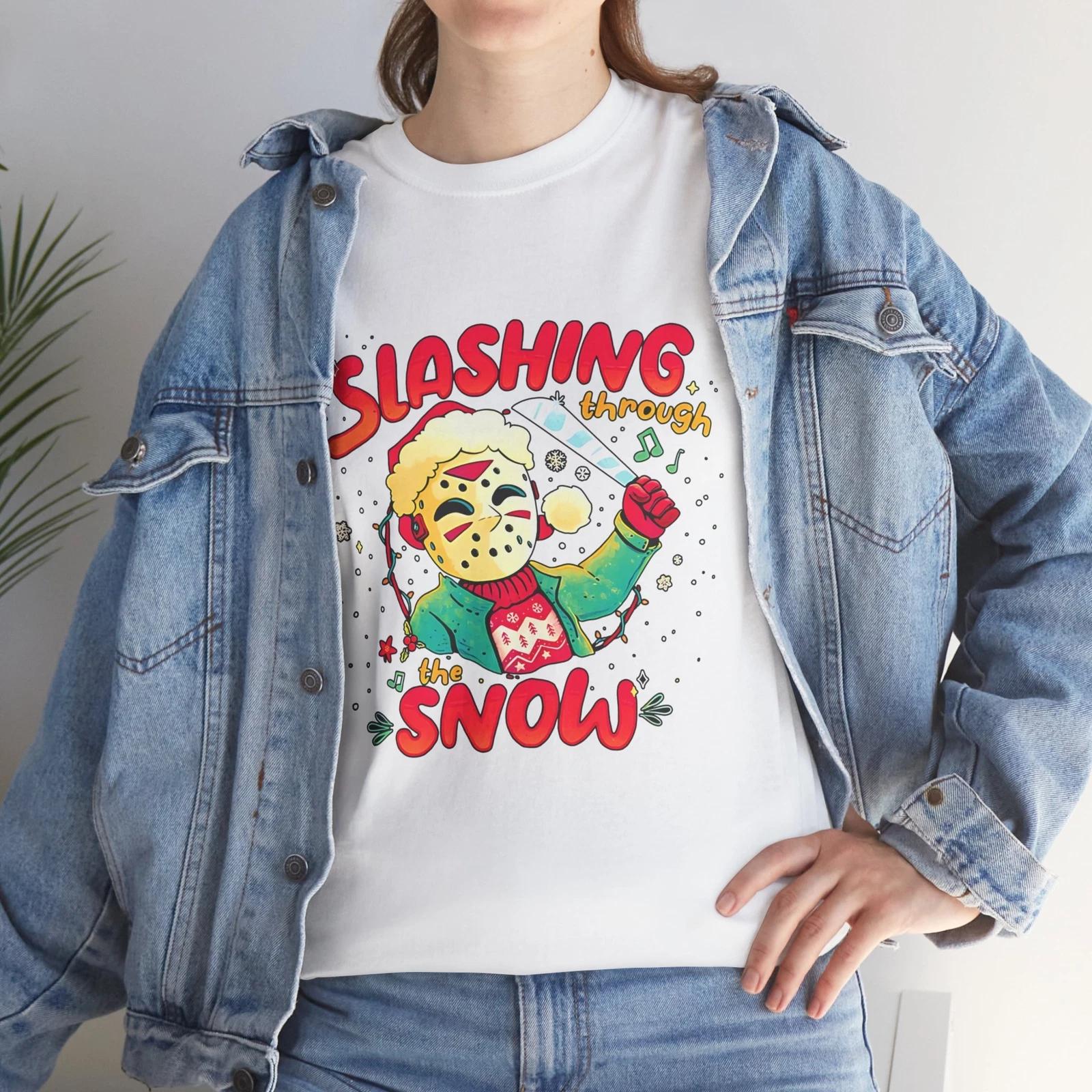Through the Snow Christmas Monster Kawaii T shirt S
