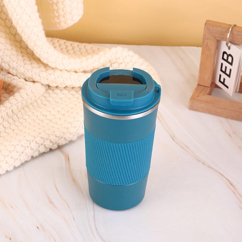 304 Stainless Steel Smart Coffee Mug with Silicone Sleeve - Insulated Travel Cup for Outdoor and Car Use
