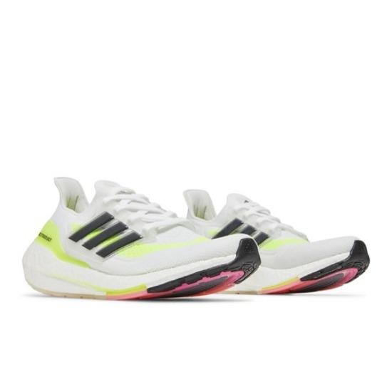 Adidas UltraBoost 21 'White Solar Yellow' FY0401 Women's Shoes