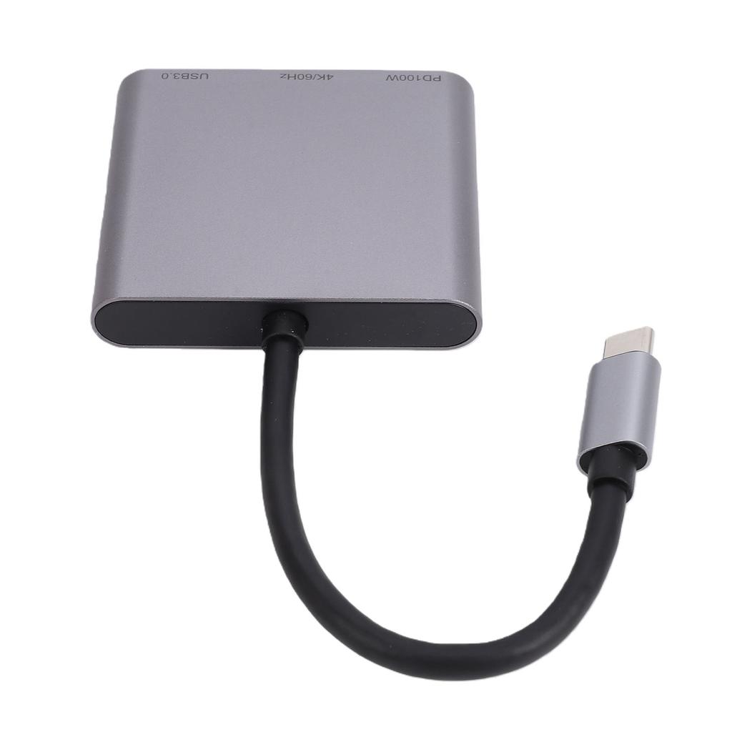 Hub USB C 3 em 1 Adequado para Óculos AR XREAL One Adaptador Multiportas Estação de Docking Suporta Carregamento Rápido PD 100W 4K 60Hz