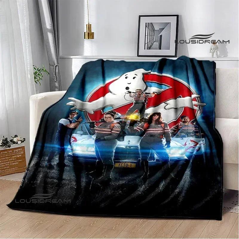 Coperta Stampata Cartoon G-Ghostbusters Calde Coperte in Flanella Morbide e Confortevoli Coperta da Casa Viaggio Fodere per Letto Regalo di Compleanno