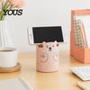 Macaron Colors Desk Organizer Cute Bear 2-in-1 Pen Holder & Phone Stand, Organizer, Large with Stand Capacity Storage for Pens Makeup Brushes Scissors