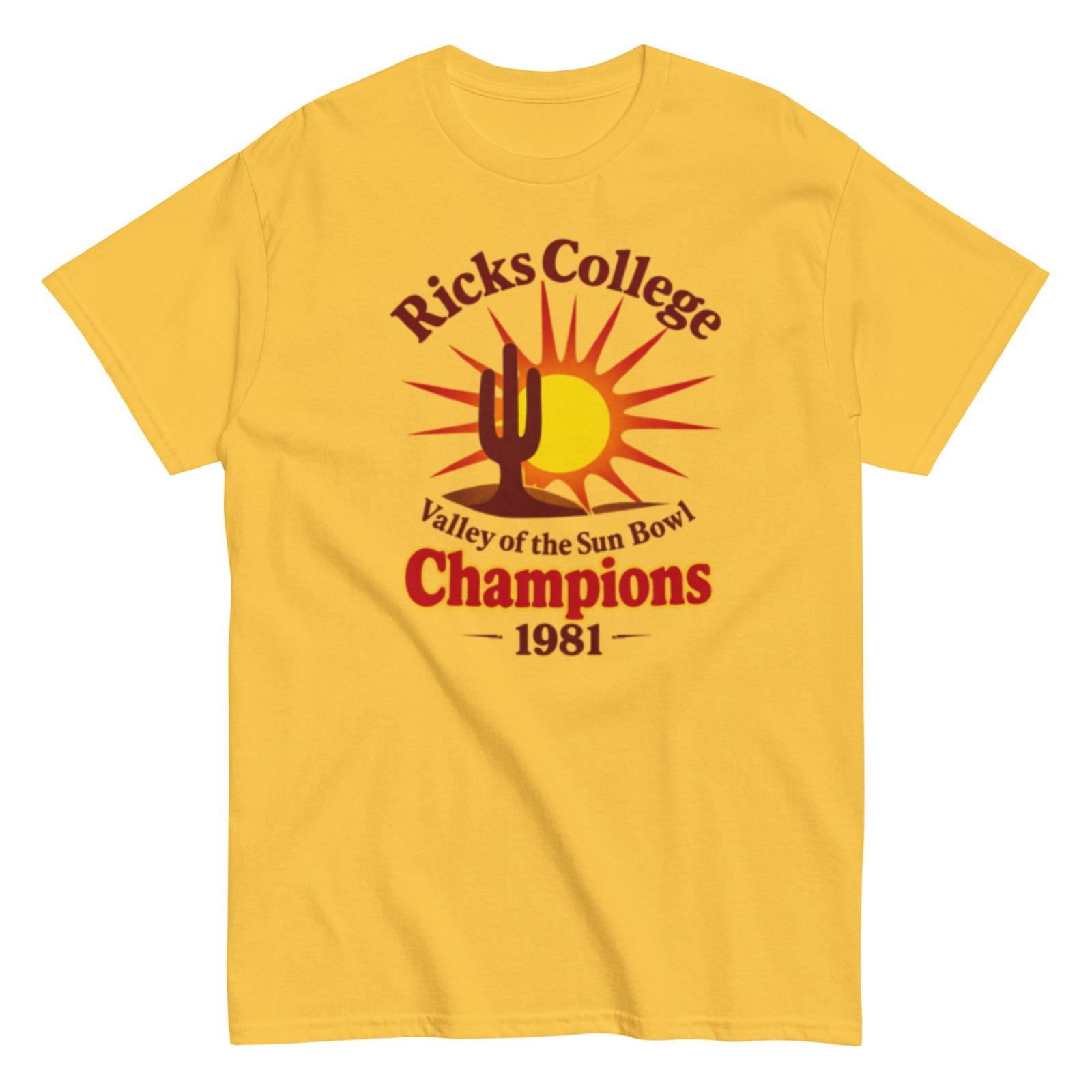 Ricks College Shirt Ricks College Champions 1981 Napoleon Dynamite Shirt XL