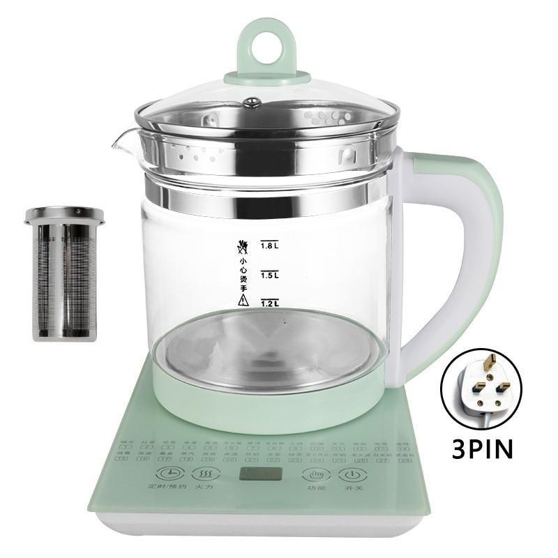 1.8L Large Capacity Multifunction Healthpot Thick Glass Electric Kettle Adjustable Temperature Electric Health Teapot