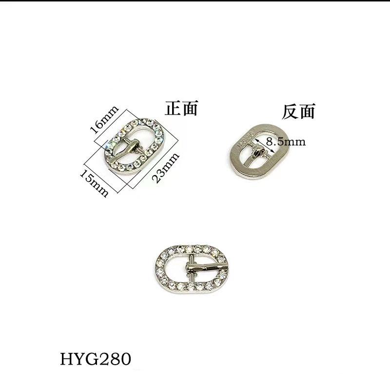 New Multi Size Gold and Silver Double Color Metal Zinc Alloy Water Diamond Rectangular Buckle Luggage Adjustable Buckle with Sun