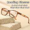 High-Definition Anti-Blue Light Reading Glasses Fashionable Print Comfort Presbyopia Glasses with Plus Diopters 0 To +4.0