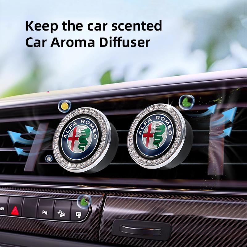 EKQNR1 Car Air-outlet Fragrance Clip Perfume Diffusion Accessories For Alfa Romeo Giulietta Mito 159 Giulia Stelvio 156 147 Tonale