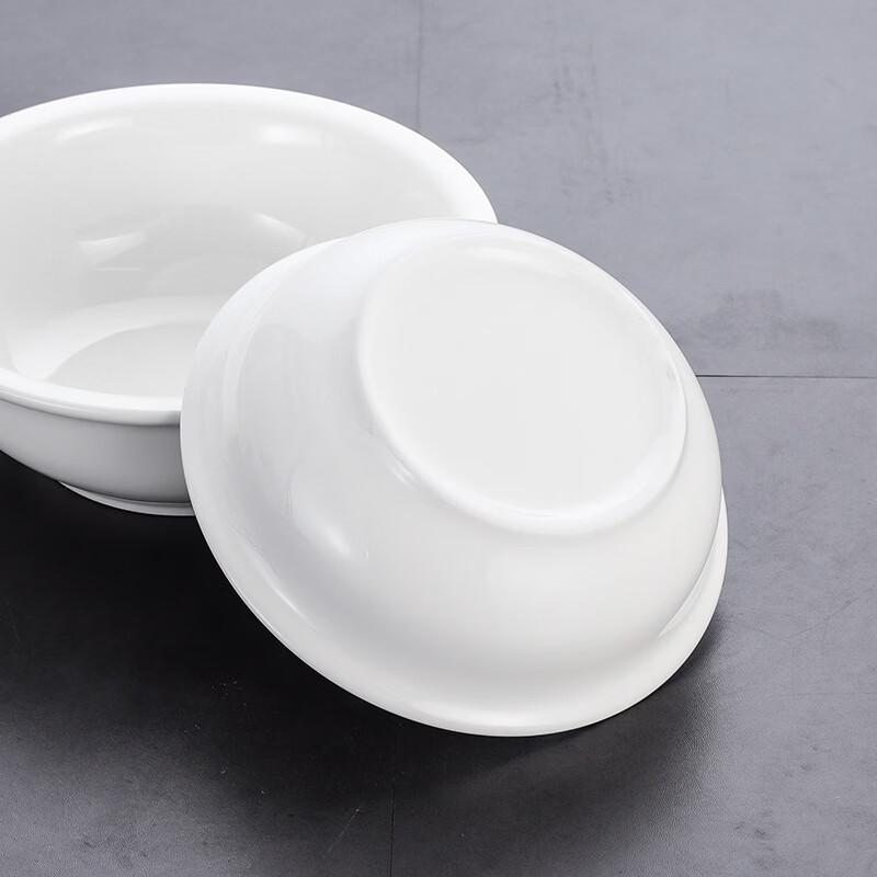 Diruien White Ceramic Round Serving Bowl